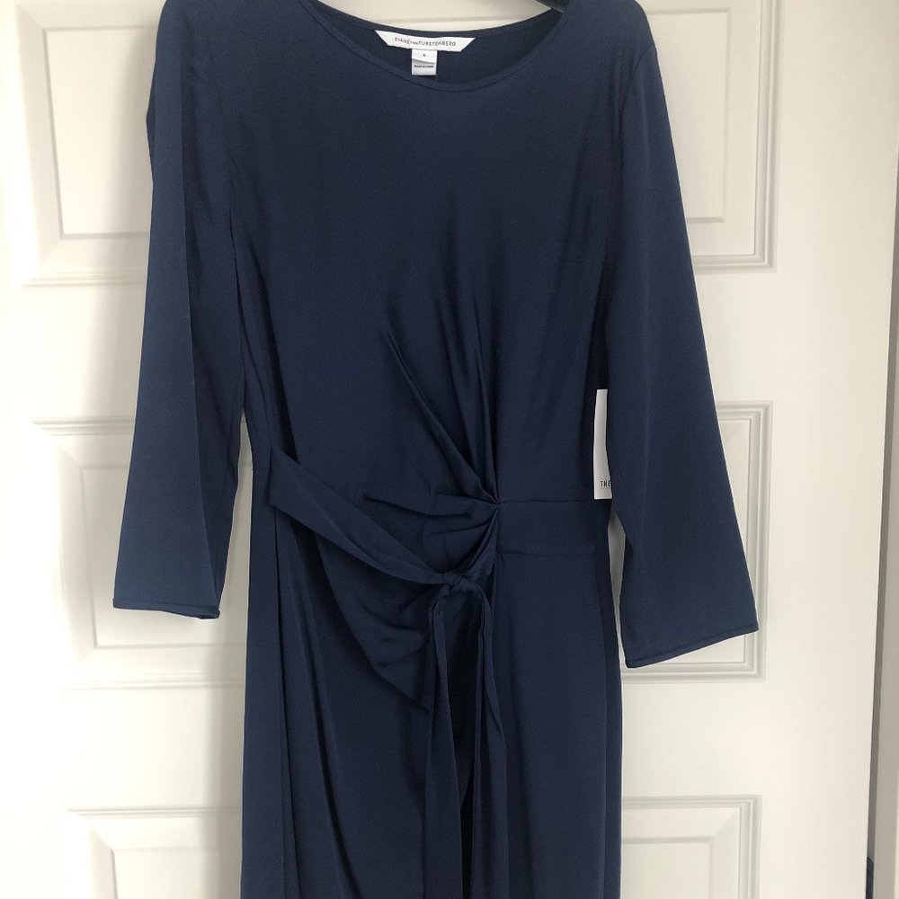 DVF Navy Dress
